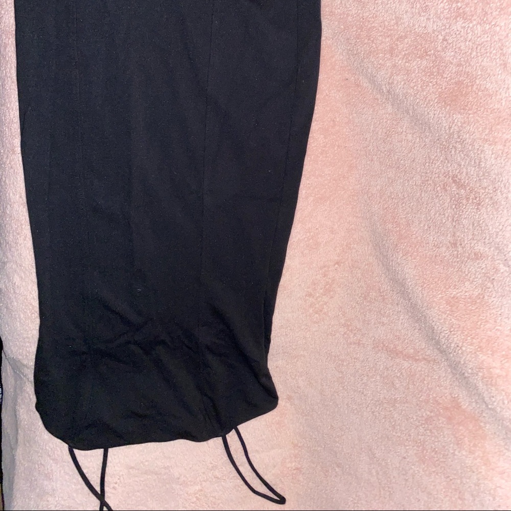 Simple black dress.